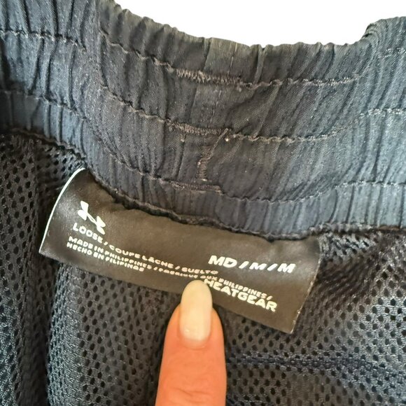 Under Armour Vital Woven Track Pants Men M Mesh Lined Warm Up Athleisure Baggy - Picture 8 of 8